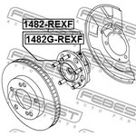 1482G-REXF, Ступица колеса | перед прав/лев |