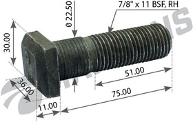 100.552, Болт колесный