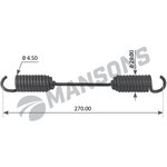 SPR0055, SPR0055_Пружина тормозной колодки ETN ES 818278 задней большая стяжная