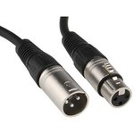 7424517, Audio Cable, Microphone, XLR 3-Pin Socket - XLR 3-Pin Plug, 10m