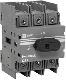 Фото 1/7 Рубильник 3п 125A c рукояткой управления для прямой установки TwinBlock EKF tb-125-3p-f