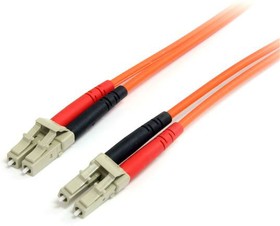 FIBLCLC3, LC to LC Duplex Multi Mode OM1 Fibre Optic Cable, 62.5/125μm, Orange, 3m