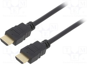 60608, Кабель; HDMI 1.4; вилка HDMI,с обеих сторон; 0,5м; черный; 30AWG