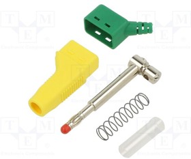 4 mm plug, screw connection, 2.5 mm², yellow/green, 64.9326-20
