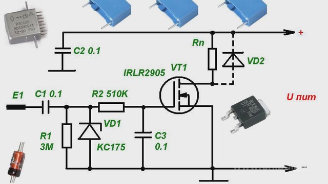 Электронный ключ схема на транзисторе 12 вольт вместо реле