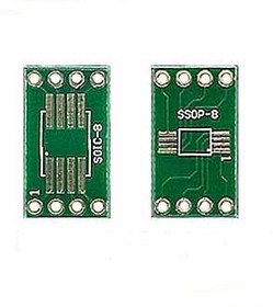 Фото 1/2 Плата SOIC-8 и SSOP-8, Двухсторонняя печатная плата с разводкой