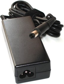 Фото 1/4 Блок питания (сетевой адаптер) для ноутбуков HP 18.5V 3.5A 65W 7.4x5.0 мм с иглой черный, с сетевым кабелем
