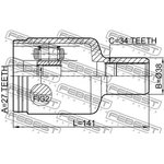 1611-221FLH, Шрус внутренний левый 27x34