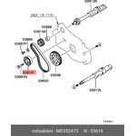 MD352473, Ролик натяжной балансировочного ремня MITSUBISHI GALANT (EA) ...