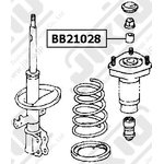 BB21028, Втулка Re амортизатора LEX RX300/400h, TO Avensis | зад |