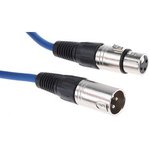 7424504, Audio Cable, Microphone, XLR 3-Pin Socket - XLR 3-Pin Plug, 3m