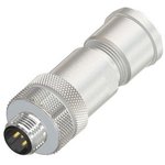 2080564, Circular Connector, M12, Plug, Straight, Poles - 4, Screw, Cable Mount, 57mm