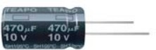 Конденсатор электролитический 100uF 63V 10x12.5 SH 105C / KSH107M063S1A5H1CK