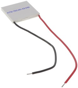 ATS-TEC40-42-010, Thermoelectric Peltier Modules Thermoelectric Module, 40x40x4.2mm LxWxH, 3A, 24.1Vmax, 41.6W Qmax, 100mm Wire