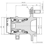 Z89120R, Ступица задняя NISSAN CUBE Z12 (09-- ), TIIDA, VERSA C11X, SC11X (07-- )
