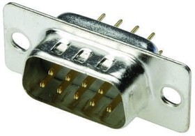 Фото 1/2 MHDD9-M-T-B-M, MHDD-M 9 Way Through Hole D-sub Connector Plug, 2.77mm Pitch