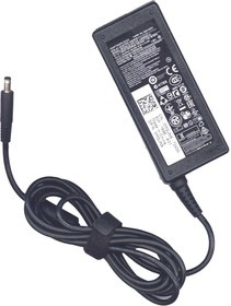Фото 1/3 Блок питания (сетевой адаптер) для ноутбуков Dell 19.5V 3.34A 65W 4.5x3.0 мм с иглой черный, с сетевым кабелем