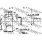 1710-Q7, Шрус наружный 28x64.5x30