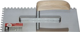 Кельма 1401206 нержавеющая сталь, деревянная рукоятка, 130x270 мм, зуб 6x6 мм ЛА-00000454