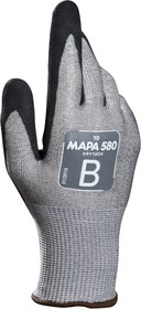 Фото 1/3 580 8, KRYTECH 580 Grey HPPE Cut Resistant Work Gloves, Size 8, Medium, Nitrile Coating