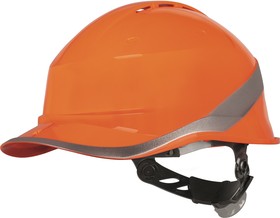 DIAM6WTRORFL, Orange Hard Hat , Ventilated