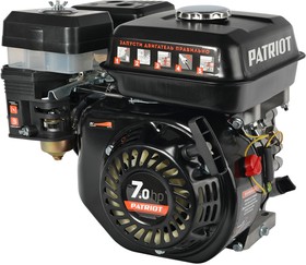Двигатель PATRIOT P170 FB-20 M, Мощность 7,0 л.с.; 208см³; 3600об/мин; бак 3,6л.; хвостовик диаметр 20 мм, шпонка; вес 14,5 кг.