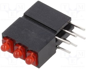 1905.2220, LED; in housing; red; 1.8mm; No.of diodes: 3; 20mA; 70°; 1?5mcd