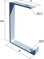 С-образный подвес для лотка 100 мм