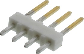 Фото 1/2 22-10-2041, Pin Header, Wire-to-Board, 2.54 мм, 1 ряд(-ов), 4 контакт(-ов), Through Hole Straight