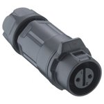 0260 02, Circular Connector, 2 Contacts, Cable Mount, Socket, Female, IP67, 02 Series