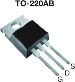 Фото 1/3 N-Channel MOSFET, 19 A, 600 V, 3-Pin TO-220AB SIHP22N60EF-GE3
