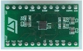 Фото 1/4 STEVAL-MKI105V1, Acceleration Sensor Development Tools LIS3DH Adapter Board Standard DIL 24