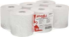 Фото 1/7 7490, WypAll Rolled White Paper Towel, 185 x 380mm, 630 x 6 Sheets