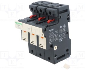 DF143VC, Fuse base; for DIN rail mounting; Poles: 3