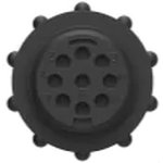 Plug housing, 9 pole, crimp connection, screw locking, straight, 206485-1