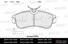 Колодки тормозные передние (без датчика + болты) (Смесь Semi-Metallic) (NISSAN ALMERA N16, PRIMERA P11) (TRW GDB848) E100139