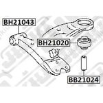 BH21020, Втулка рычага | перед лев |