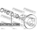 DAC3577W-3CS80, DAC3577W-3CS80_подшипник ступ. пер.!\ Lexus GS 300/LS 400/GS 430 86