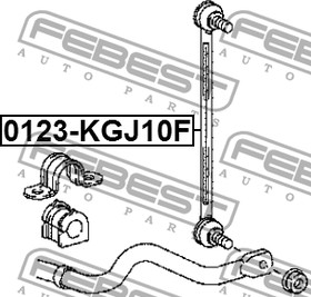 Фото 1/4 0123-KGJ10F, 0123KGJ10F_тяга стабилизатора!\ Toyota IQ 1.0/1.4D 09