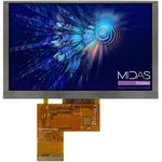 MDT0500D6IH-LVDS, TFT ЖК-дисплей, 5 ", 800 x 480 Pixels, Ландшафтный, RGB, 3.3В