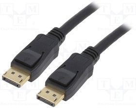 58532, Кабель; DisplayPort 1.4,HDCP 2.2; 1м; черный