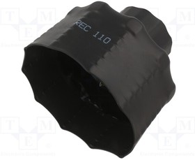 REC-110, Heat shrink boot; 125/65mm; black; Diam.after shrinking: 21/21mm