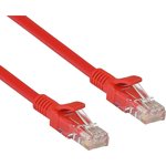 EX258670RUS, Патч-корд ExeGate UTP-RJ45-RJ45-5e-1,5M-RD, UTP, cat.5e, 1.5м, красный