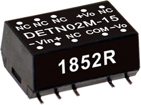 DETN02N-15, Преобразователь DC/DC, 2Вт, Uвх 21,6-26,4В, Uвых 15ВDC, SMD, 1,2г