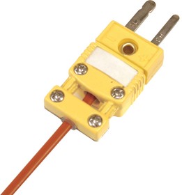 Фото 1/2 SMPW-CC-K-M, Thermocouple Connector, SMPW Series, Miniature, Cable Clamp, Type K, Plug