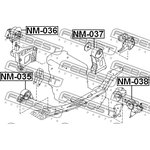 nm-035, ПОДУШКА ДВИГАТЕЛЯ ПЕРЕДНЯЯ (NISSAN R-NESSA N30 1997-2001) FEBEST