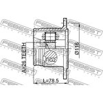 0711-JBR, Шрус внутренний задний 26x116