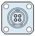800-012-02M8-13PN, Circular MIL Spec Connector MM UN MATING PCB SQ FL PIN