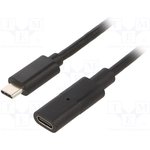 FCR72004, USB Cable, Extension, Type C Plug to Type C Receptacle, 1.5 m, 4.9 ft, USB 3.1