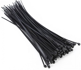 Стяжки кабельные нейлоновые VertexTools 5X250 черные 100 шт